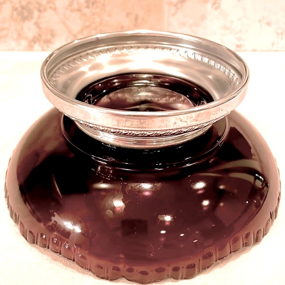 Farber Bros Krome Kraft 3 Part Amethyst Divided Dish Vintage Excellent Condition - Picture 5 of 8